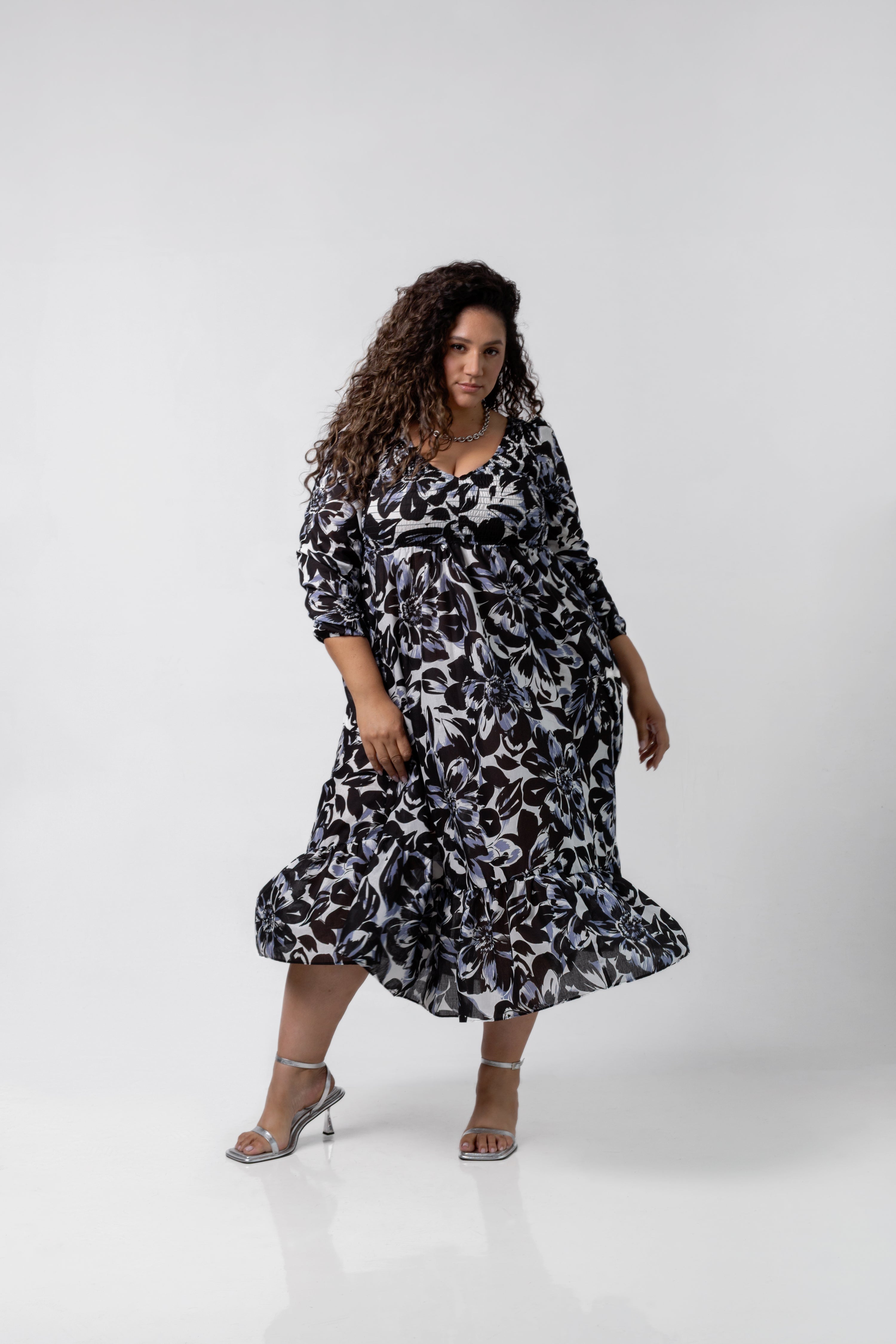 Remy Midi Dress- Painted Floral- BAACALxBECCA