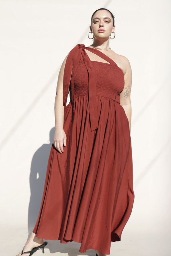 Brooke Midi Dress in Auburn