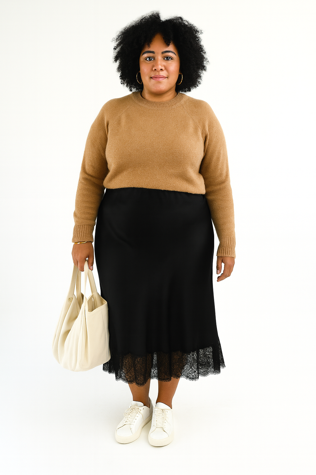 Bias Lace Skirt- Classic Black