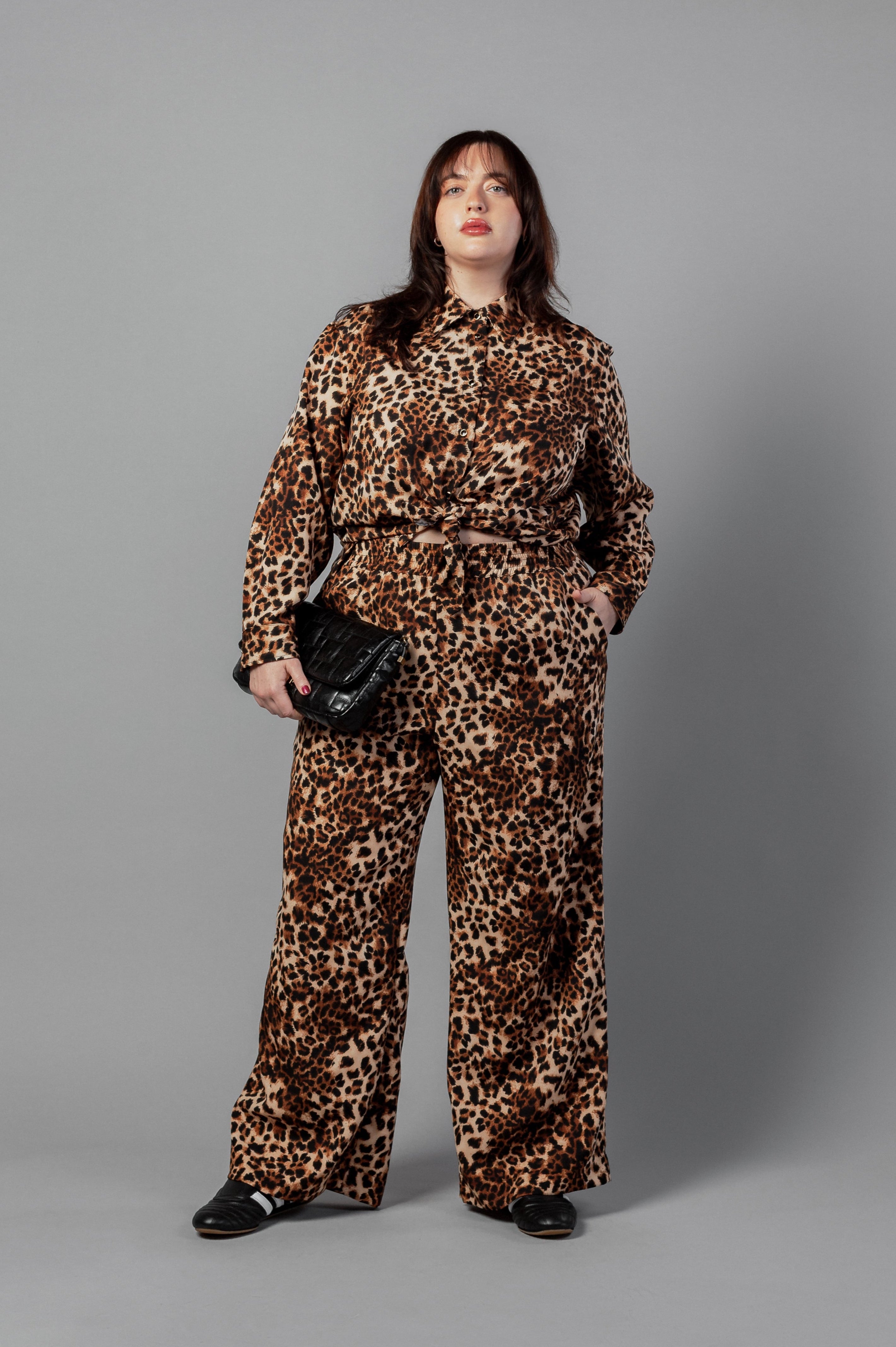 Riley & Quinn Pajama Style Co-Ordinated Set Leopard