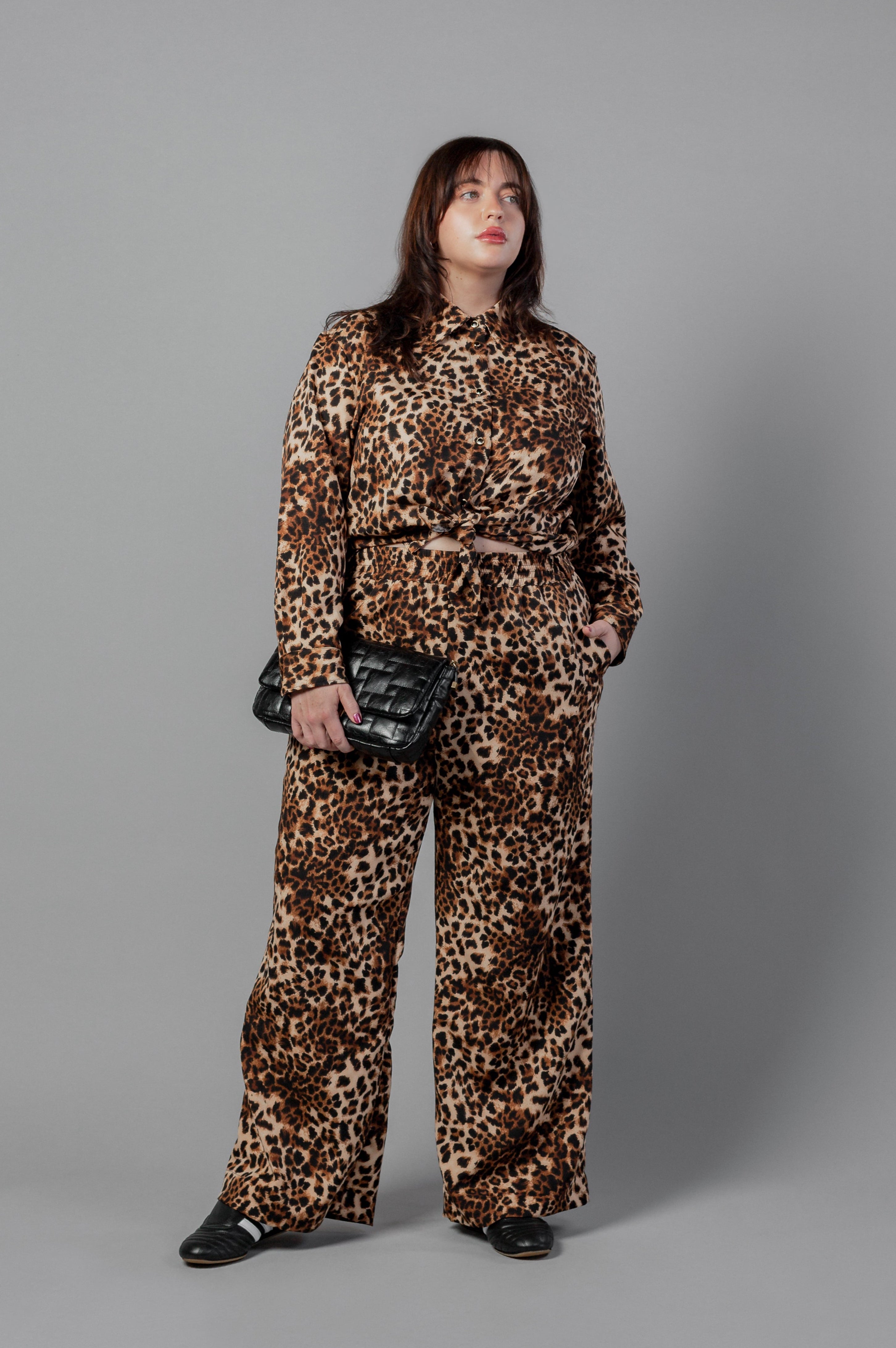 Riley & Quinn Pajama Style Co-Ordinated Set Leopard