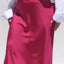 This Sapphire Pink silk slip skirt is cut on the bias for a fluid finish and falls elegantly to the ankle. Detail image.