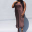 Eudora Maxi Bias Skirt- Brown