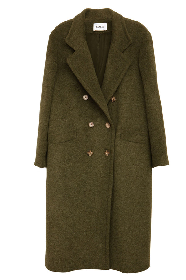 Double Breasted Car Coat - Army