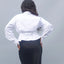 Cropped Cargo Shirt- White
