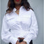 Cropped Cargo Shirt- White