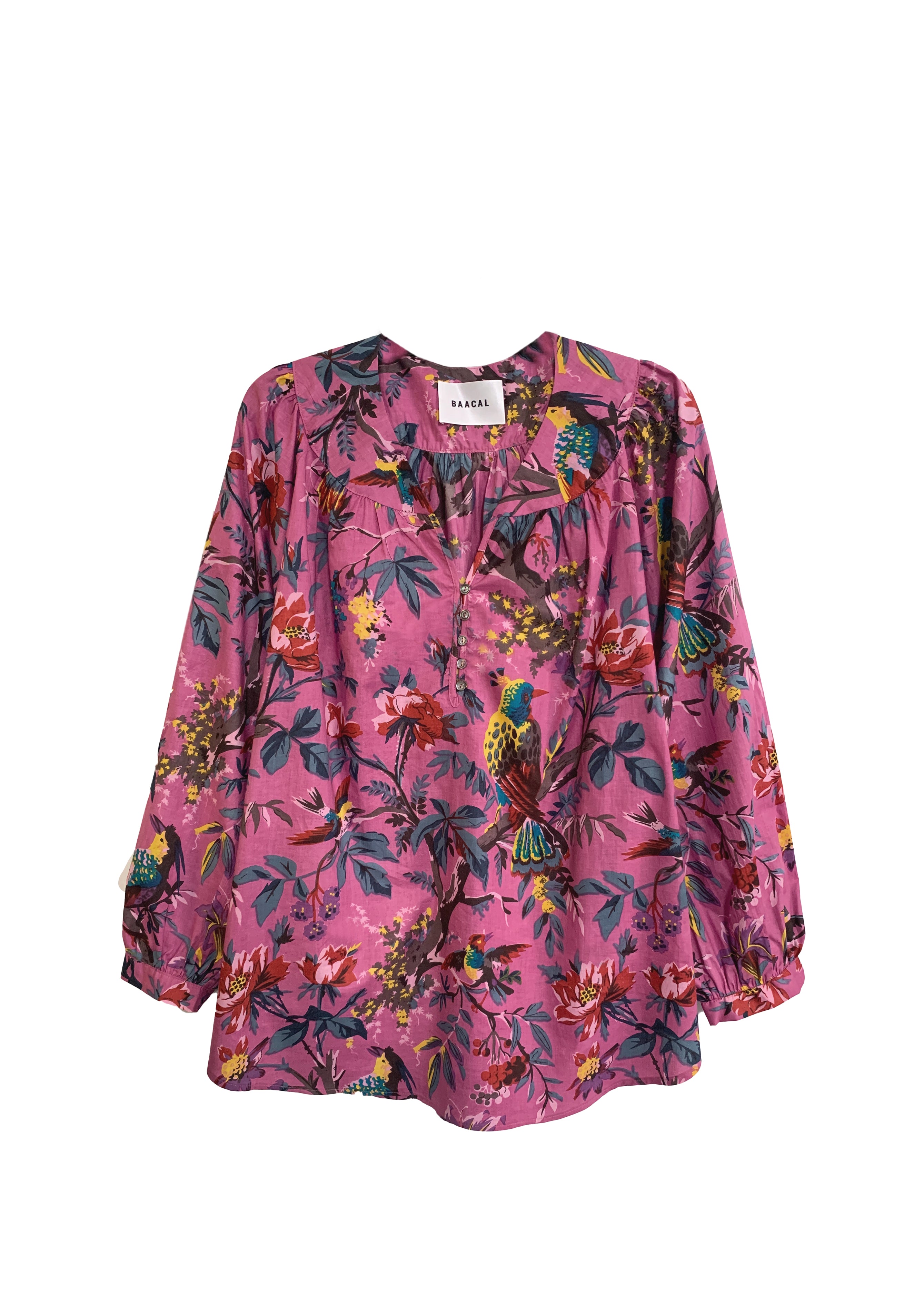 flat of the carly blouse in orchid paradise