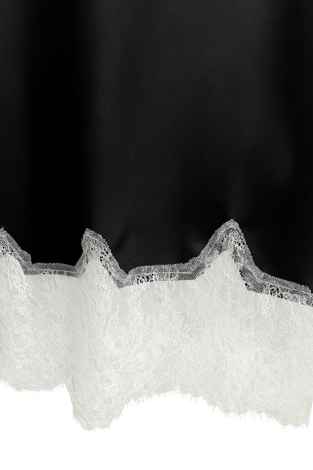 Bias Lace Skirt- Black/ White