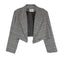 Plaid Lightweight The Crop Blazer is offered here in a classic plaid. The best Item to update your Fall wardrobe. Perfect to wear open or closed with inside hidden buttons.