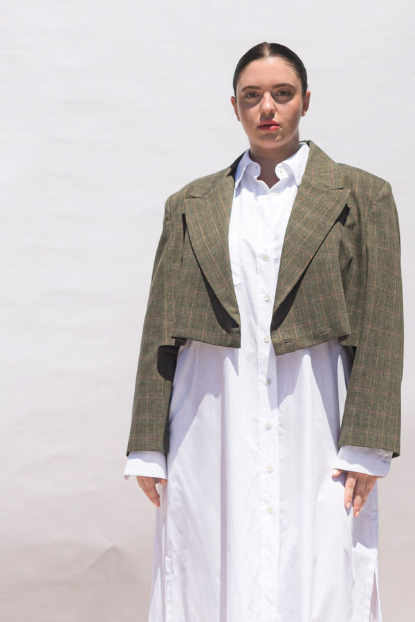 Cropped Blazer - Prince of Wales