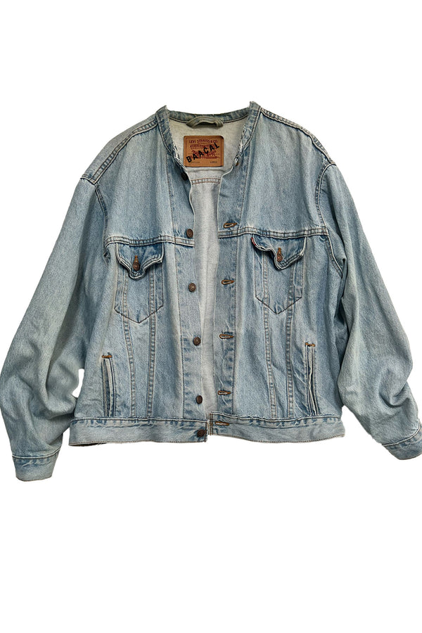 Deconstructed Reconstructed Oversized Denim Jacket