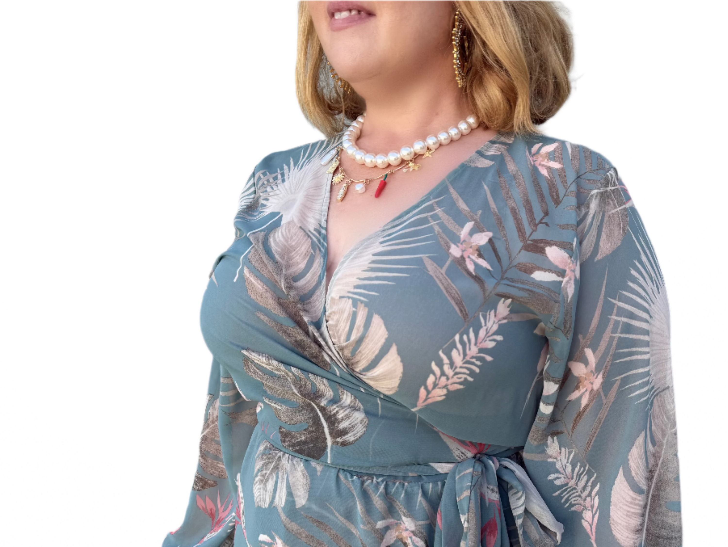 Midi Wrap Dress- Bora Bora