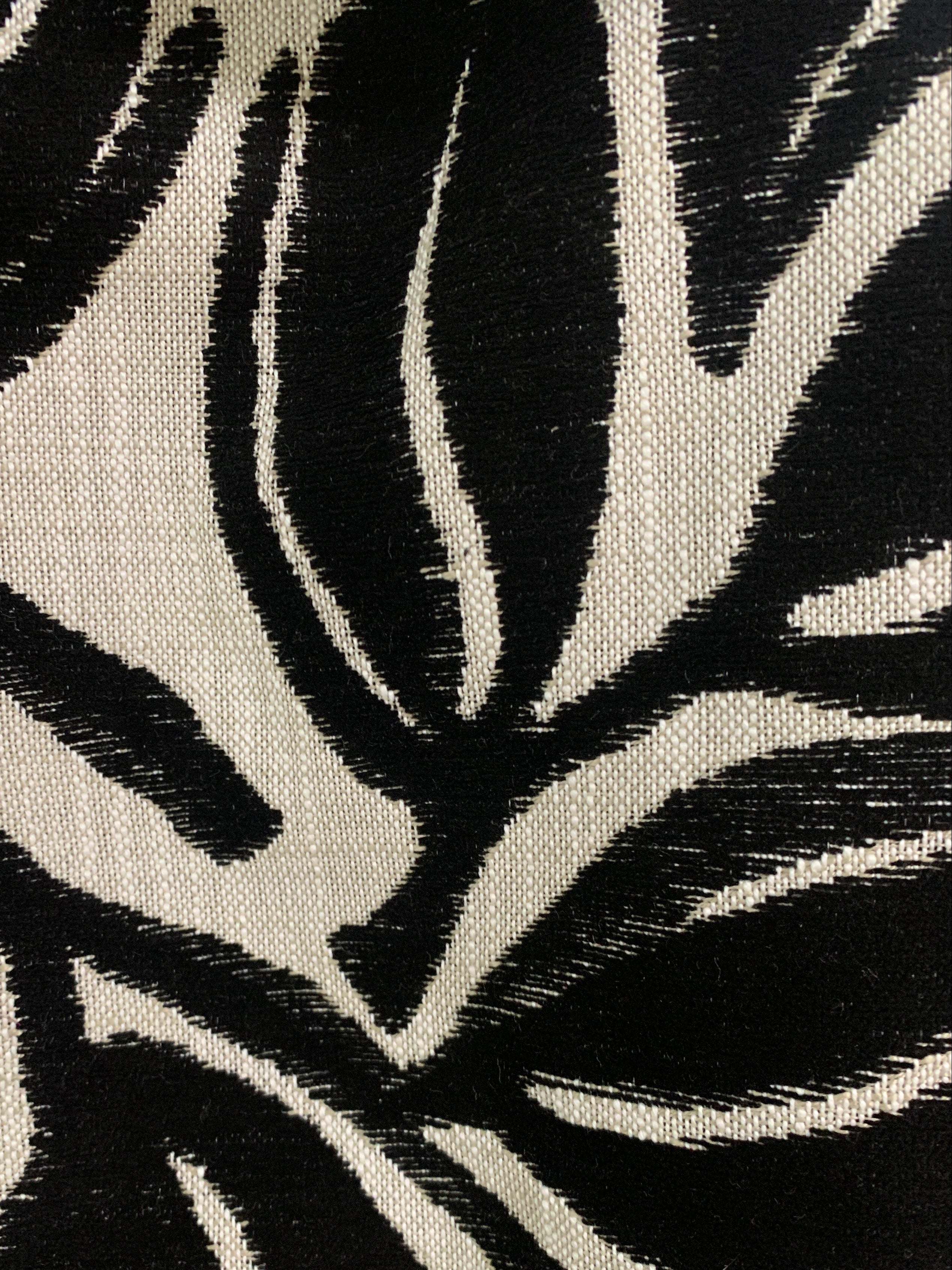 Marlo Short Moto Trench Coat- Black White Leaves