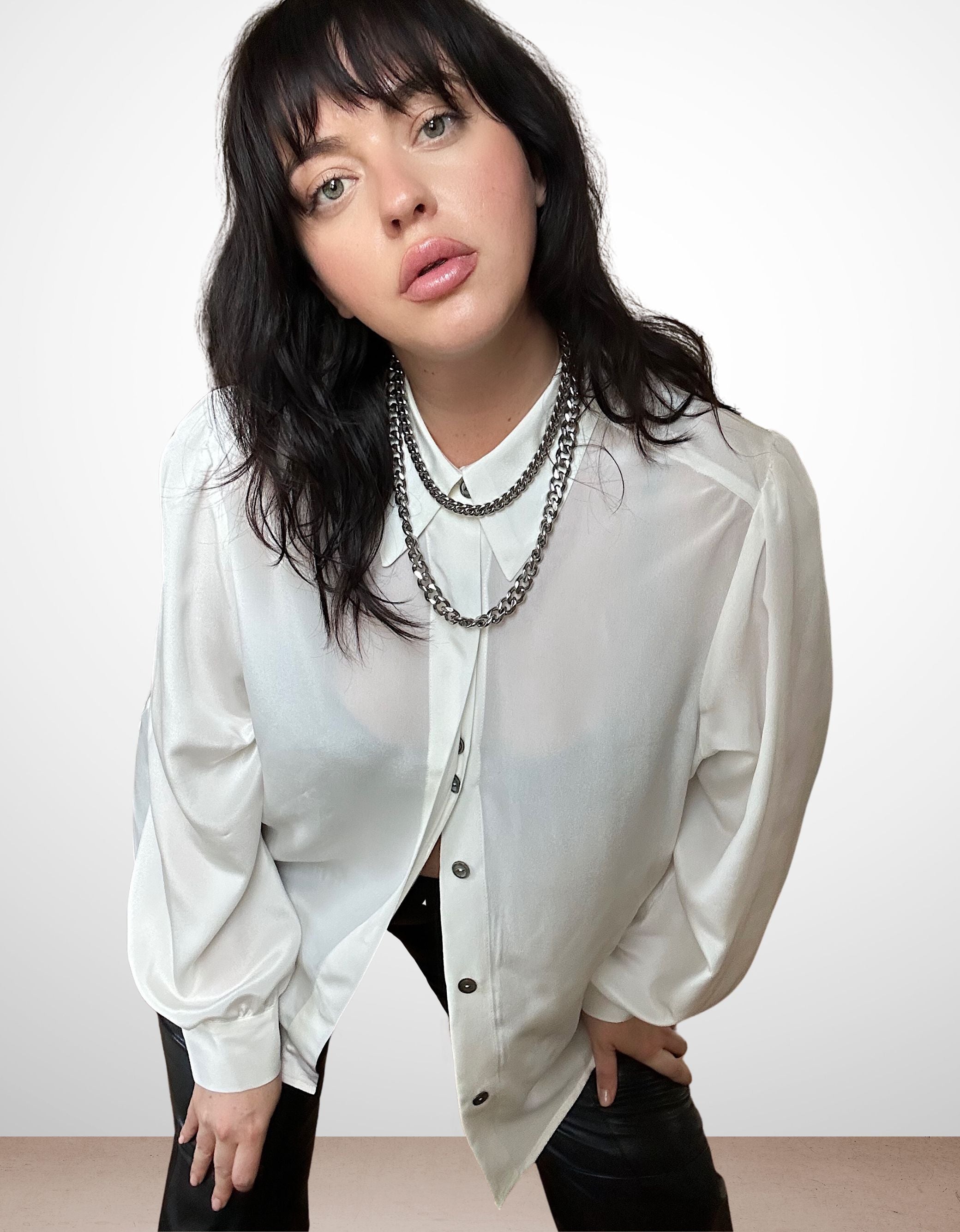 Sigourney Blouse - Ivory Silk