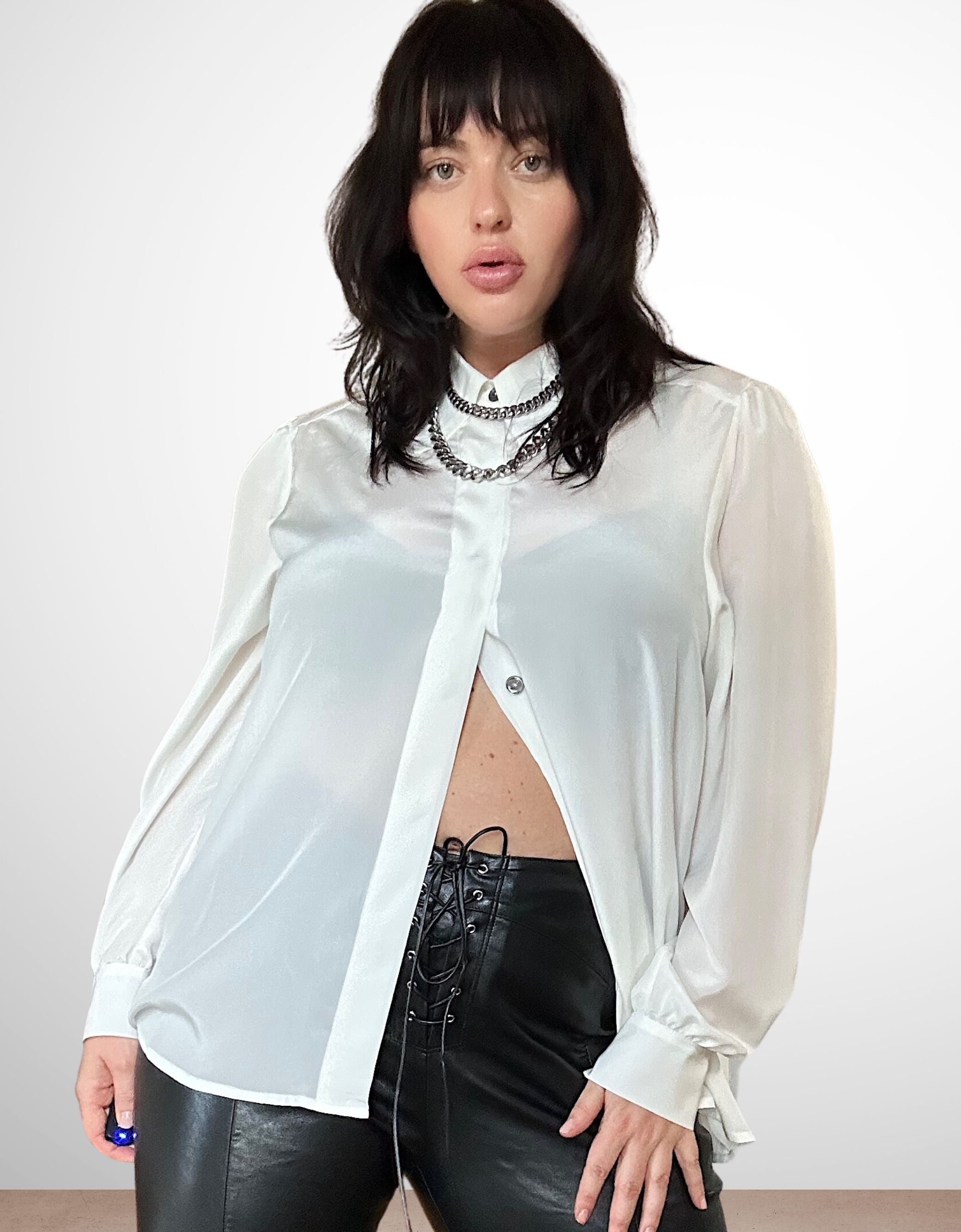 Sigourney Blouse - Ivory Silk