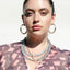 Bad Girl Bling Necklace- Tennis Florette 14K White Gold Plated