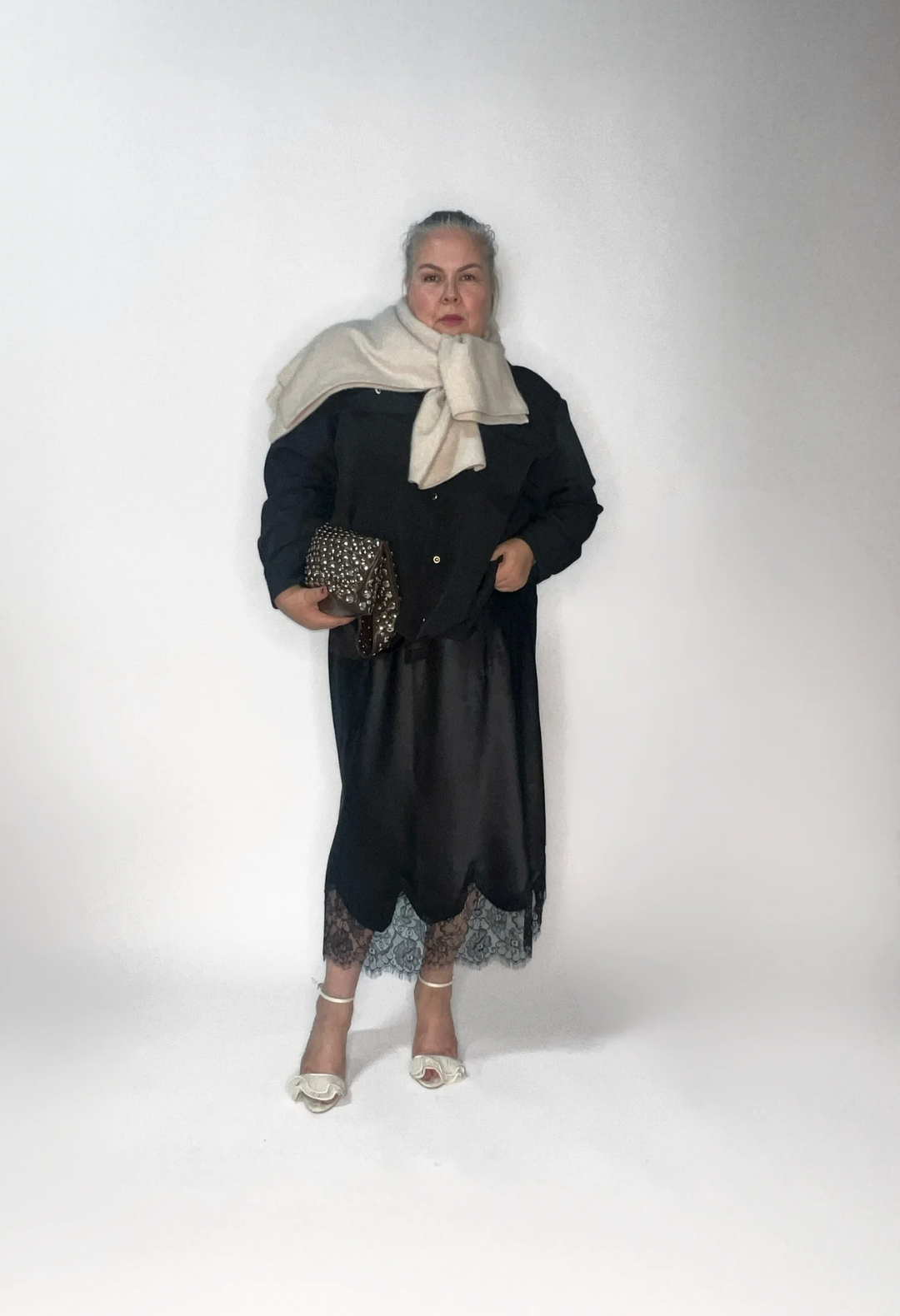 Bias Lace Skirt- Classic Black