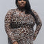 Mesh Mock Turtleneck - Leopard