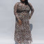 Mesh Mock Turtleneck - Leopard