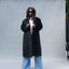 Double Breasted Car Coat - Black
