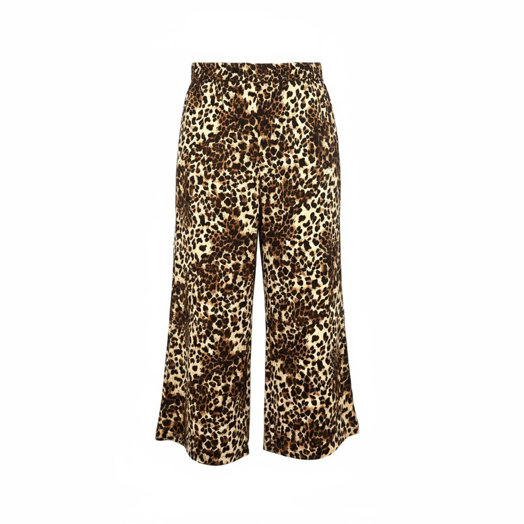 Riley Wide Pajama Style Pant- Leopard