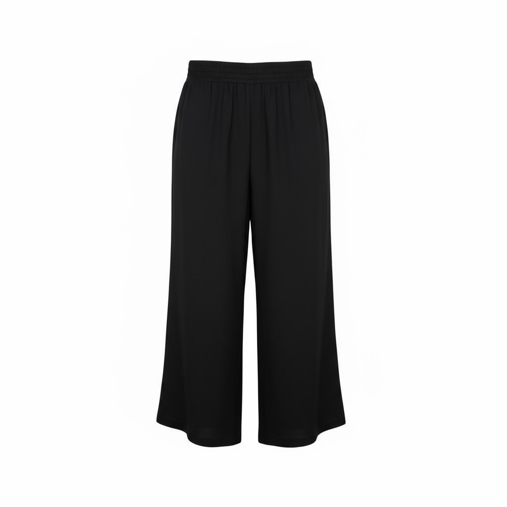 Riley Wide Pajama Style Pant- Black