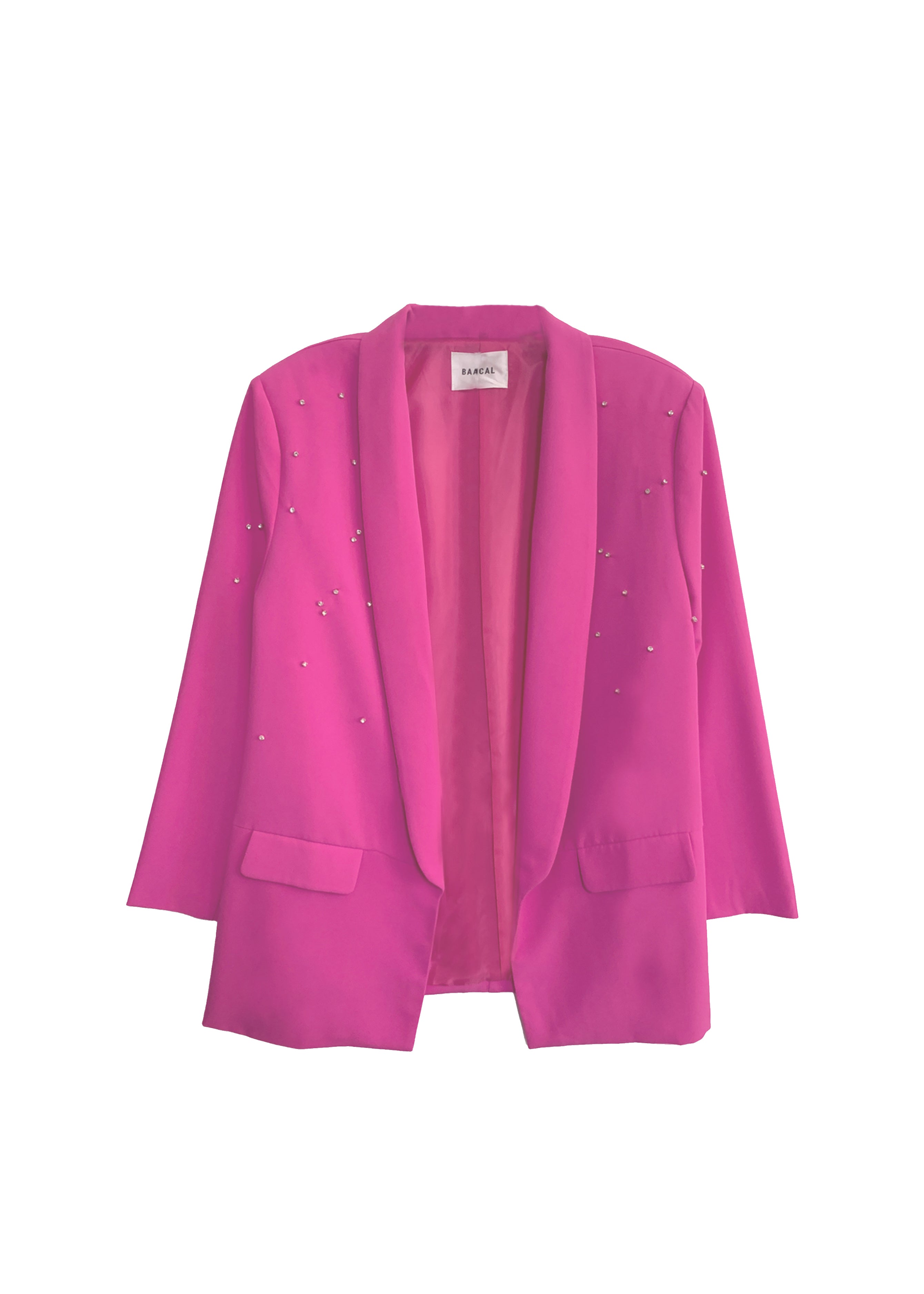 Women's classic oversize blazer POP Pink by Cynthia Vincent BAACAL – Baacal