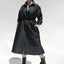 Long Dupioni Shirt Dress in Black with belt from Harness Set