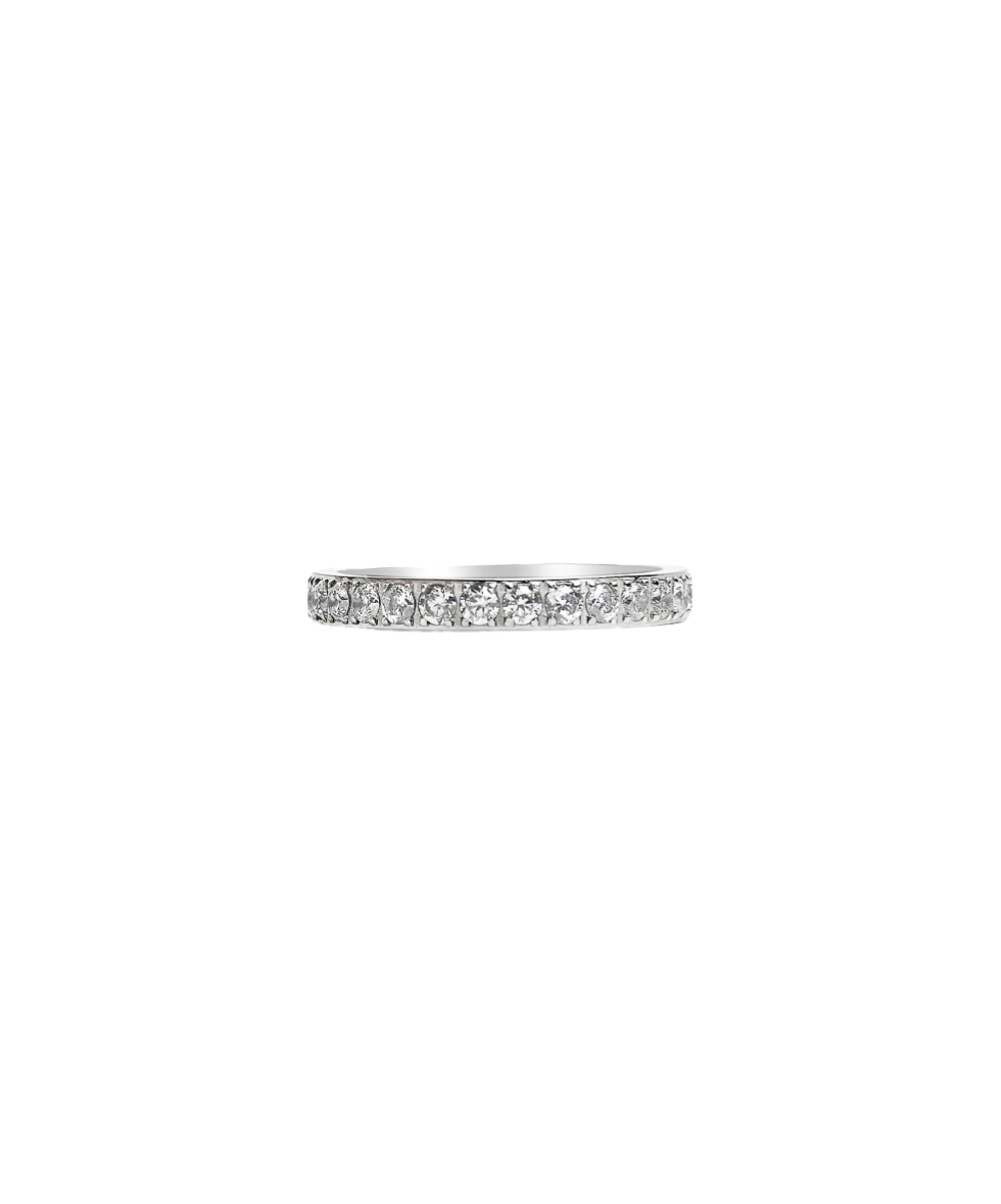 Regent Diamonette Stacking Ring-Silver