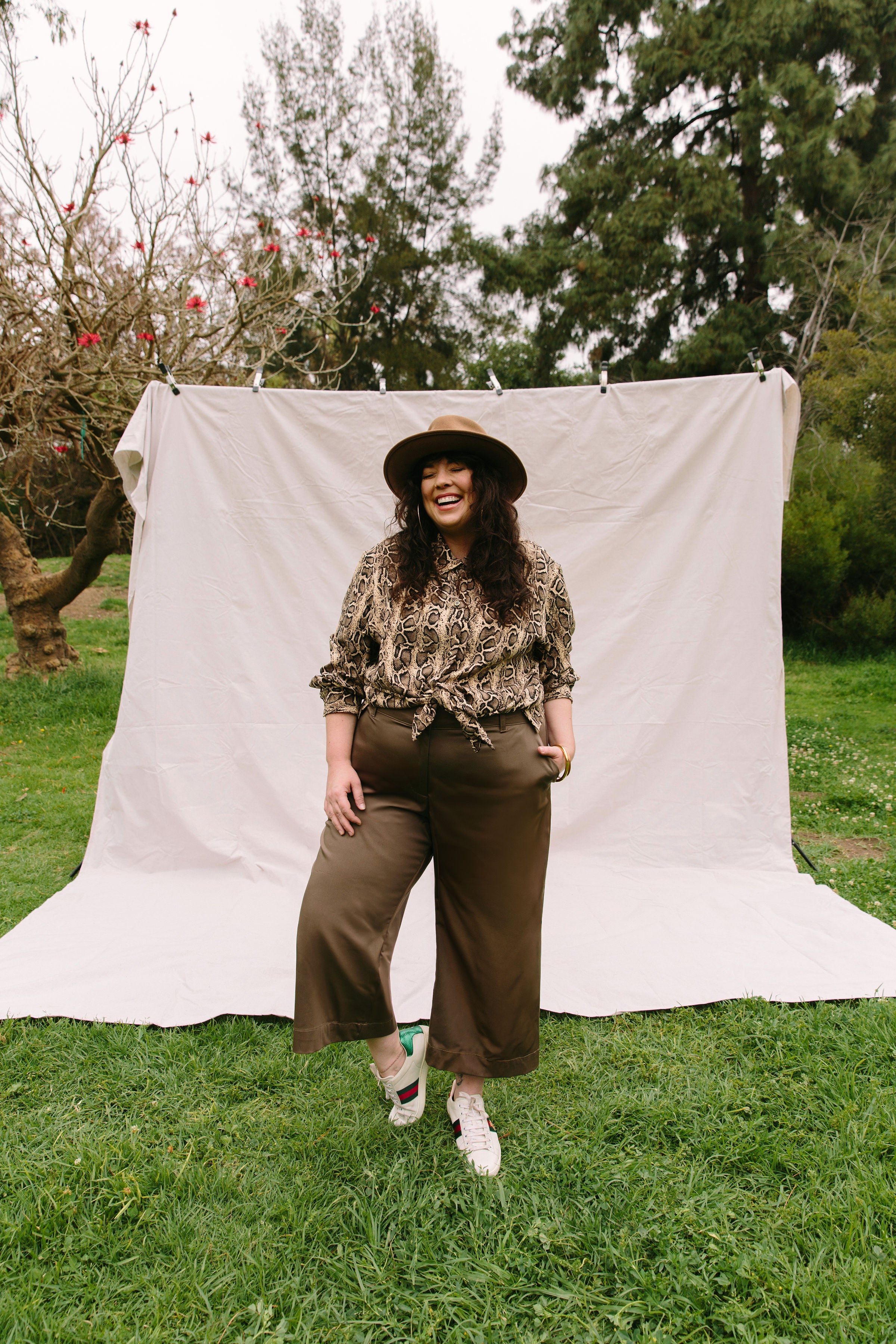 Becca Cropped Pant- Brown- BAACALxBECCA