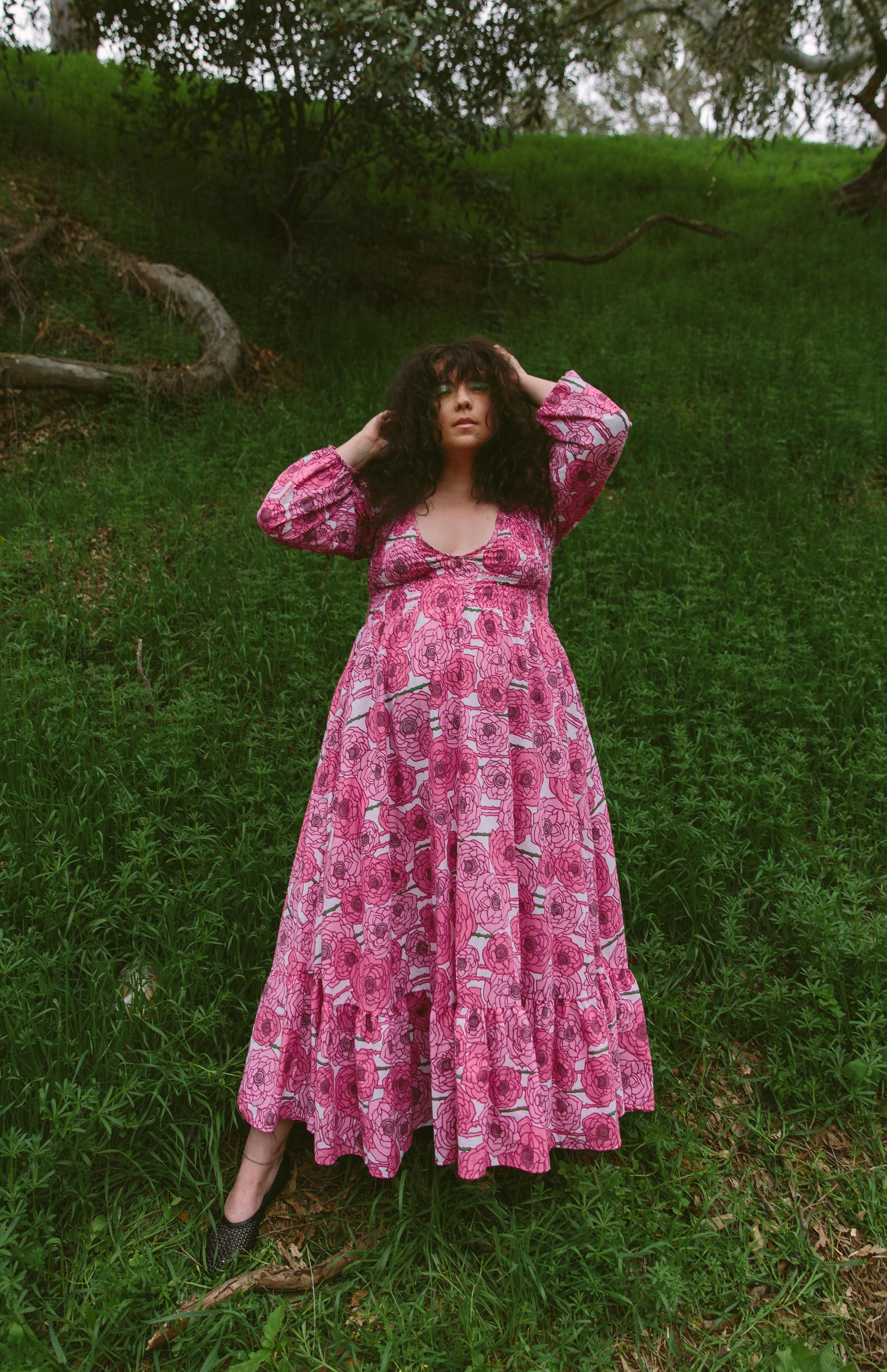 Remy Midi Dress- Pink Peony- BAACALxBECCA