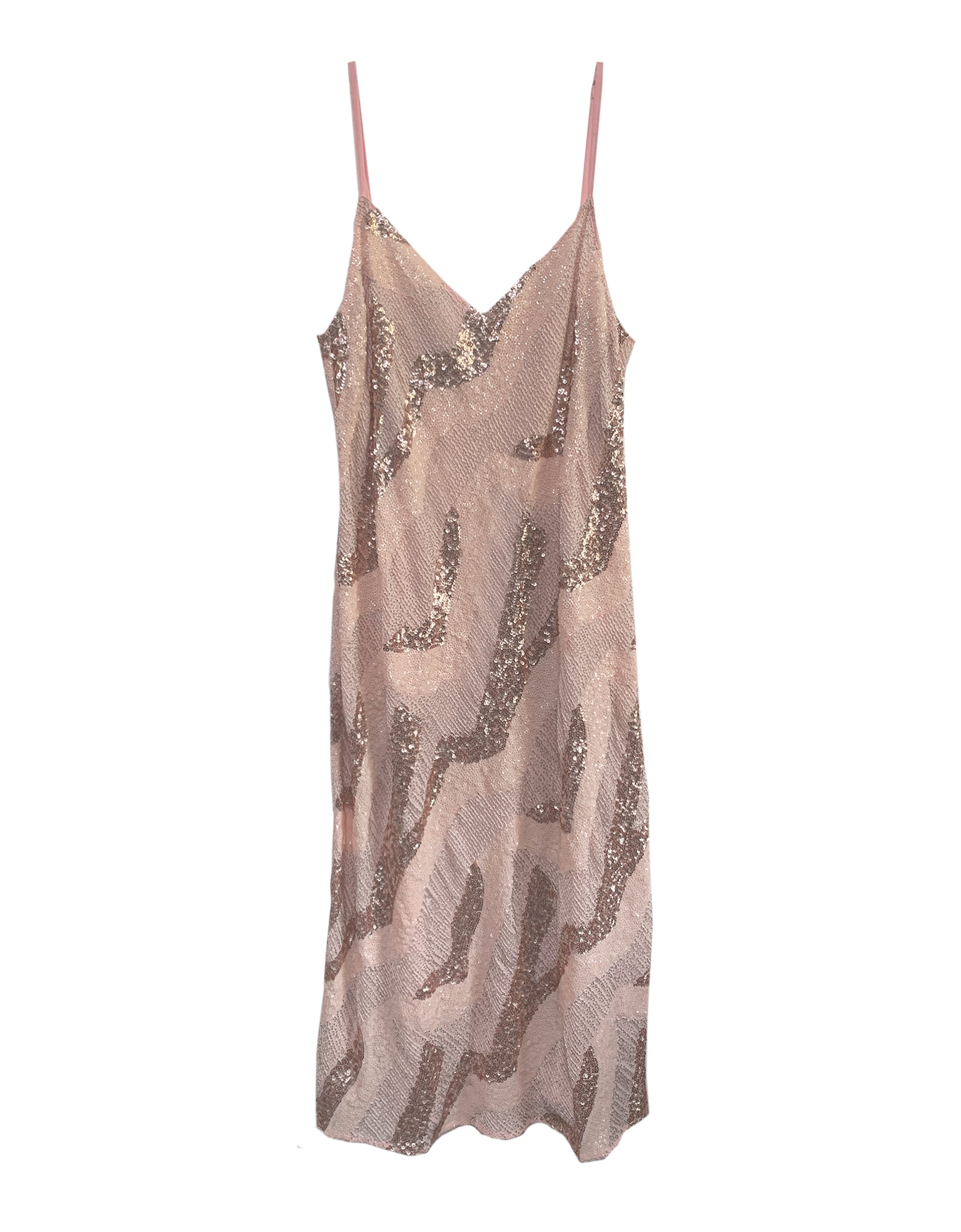 Beaded Cabaret Slip Dress - Champagne Baacal Beaded Cabaret Slip Dress - Champagne Baacal