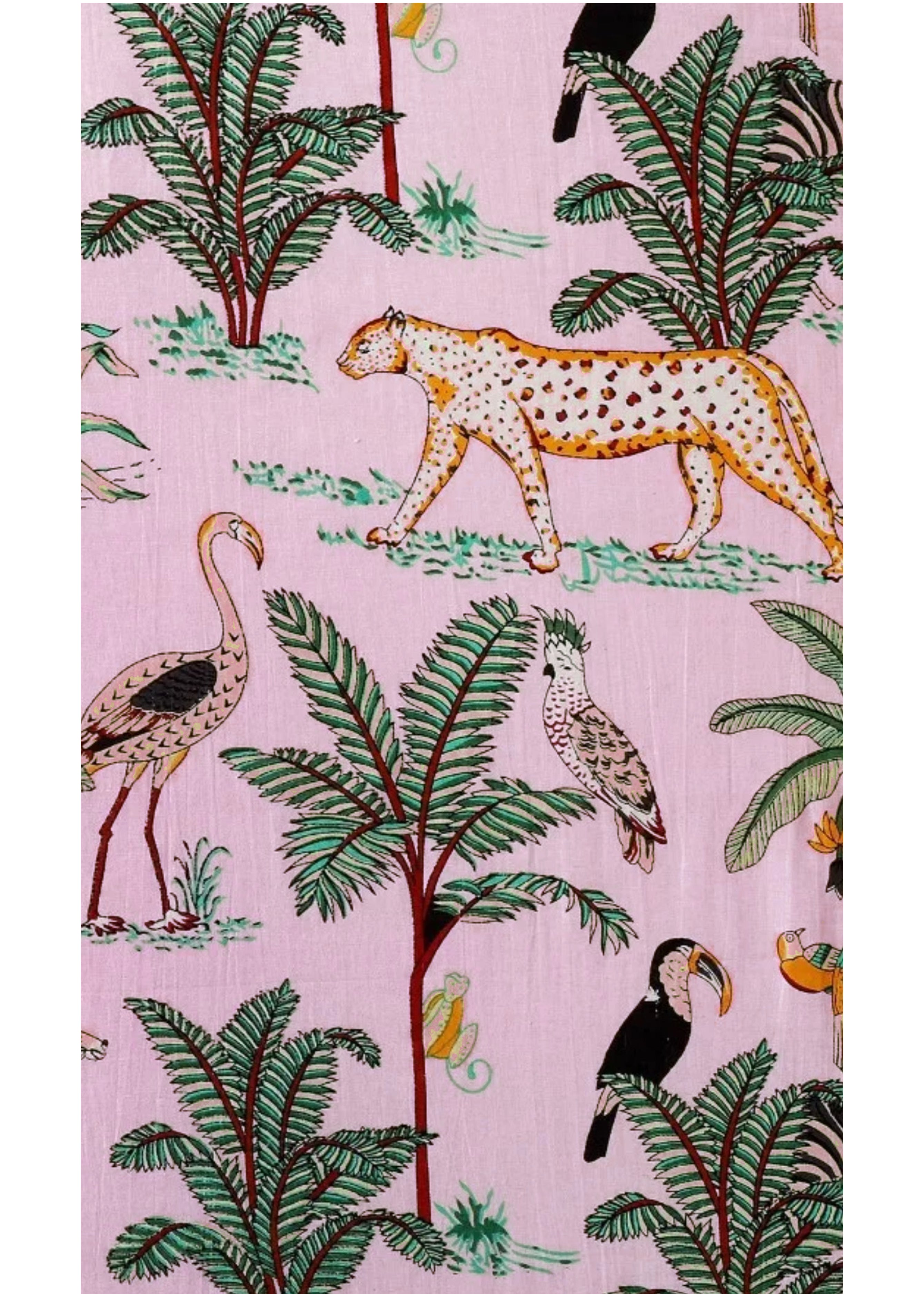 Denni Weekend Dress- Blush Palm