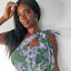 Brooke Floral Midi Sundress - Lilac and Green Floral