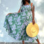 Brooke Floral Midi Sundress - Lilac and Green Floral