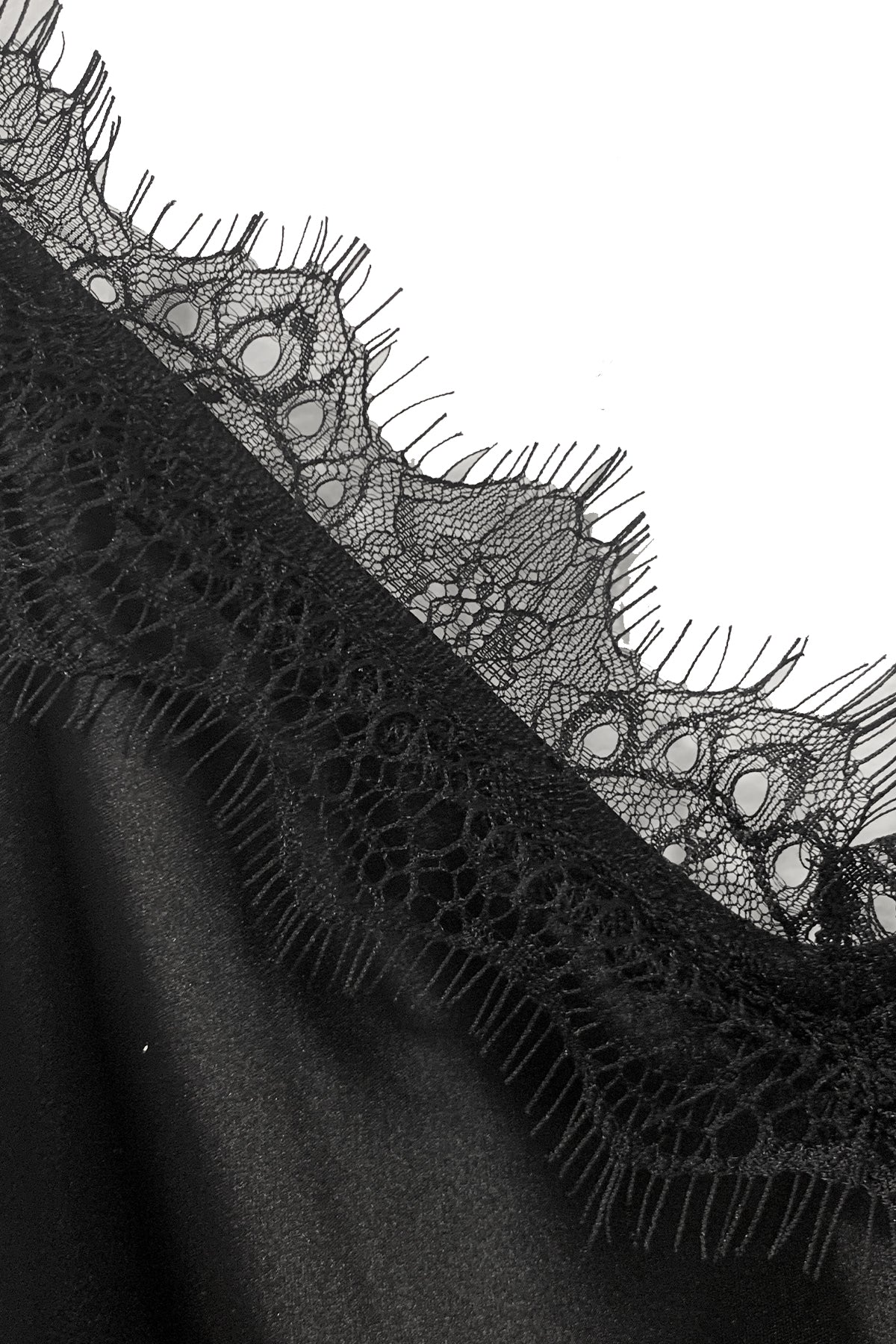 Eva Lace Slip Dress - Black