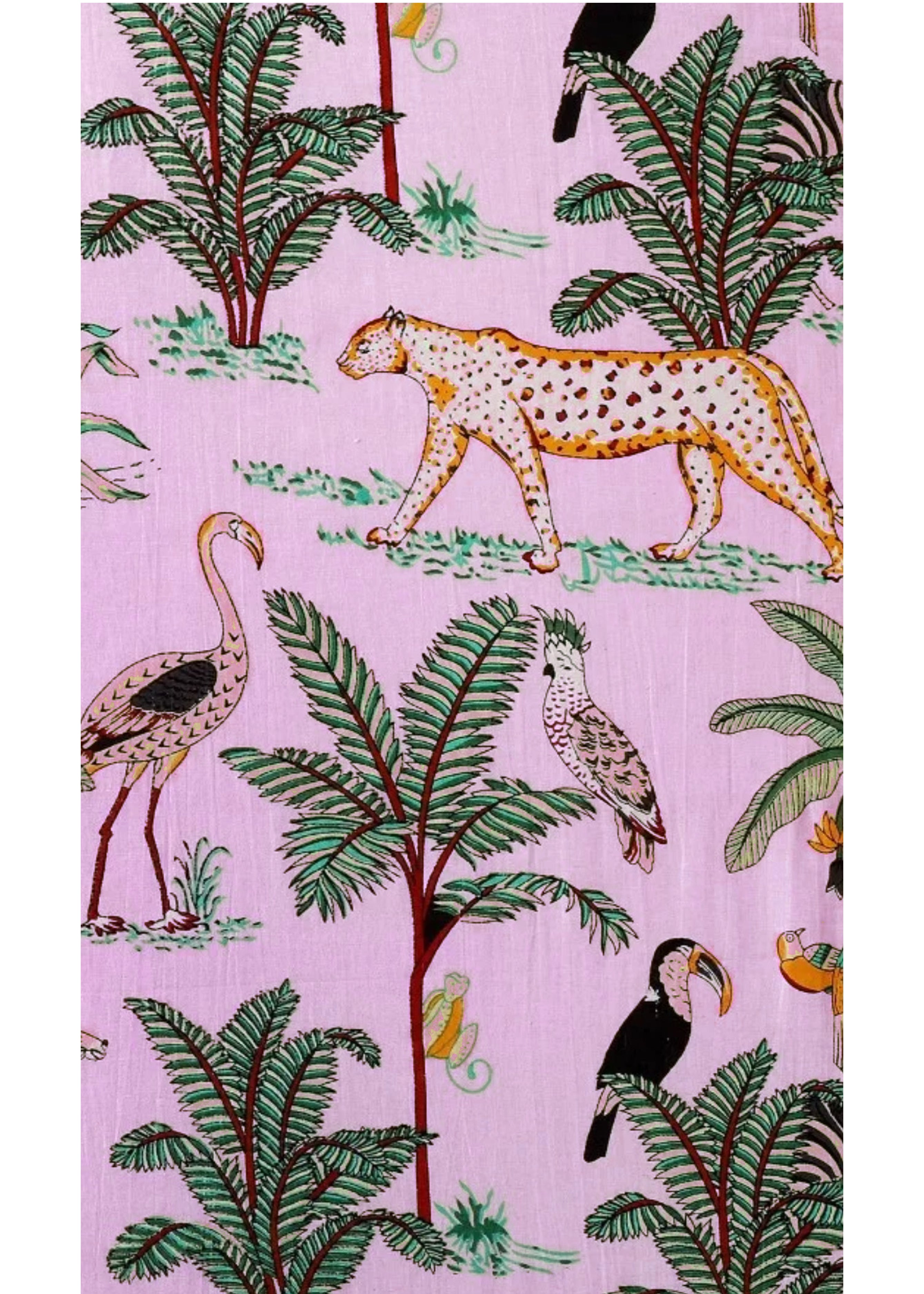 Denni Weekend Dress- Pink Palm