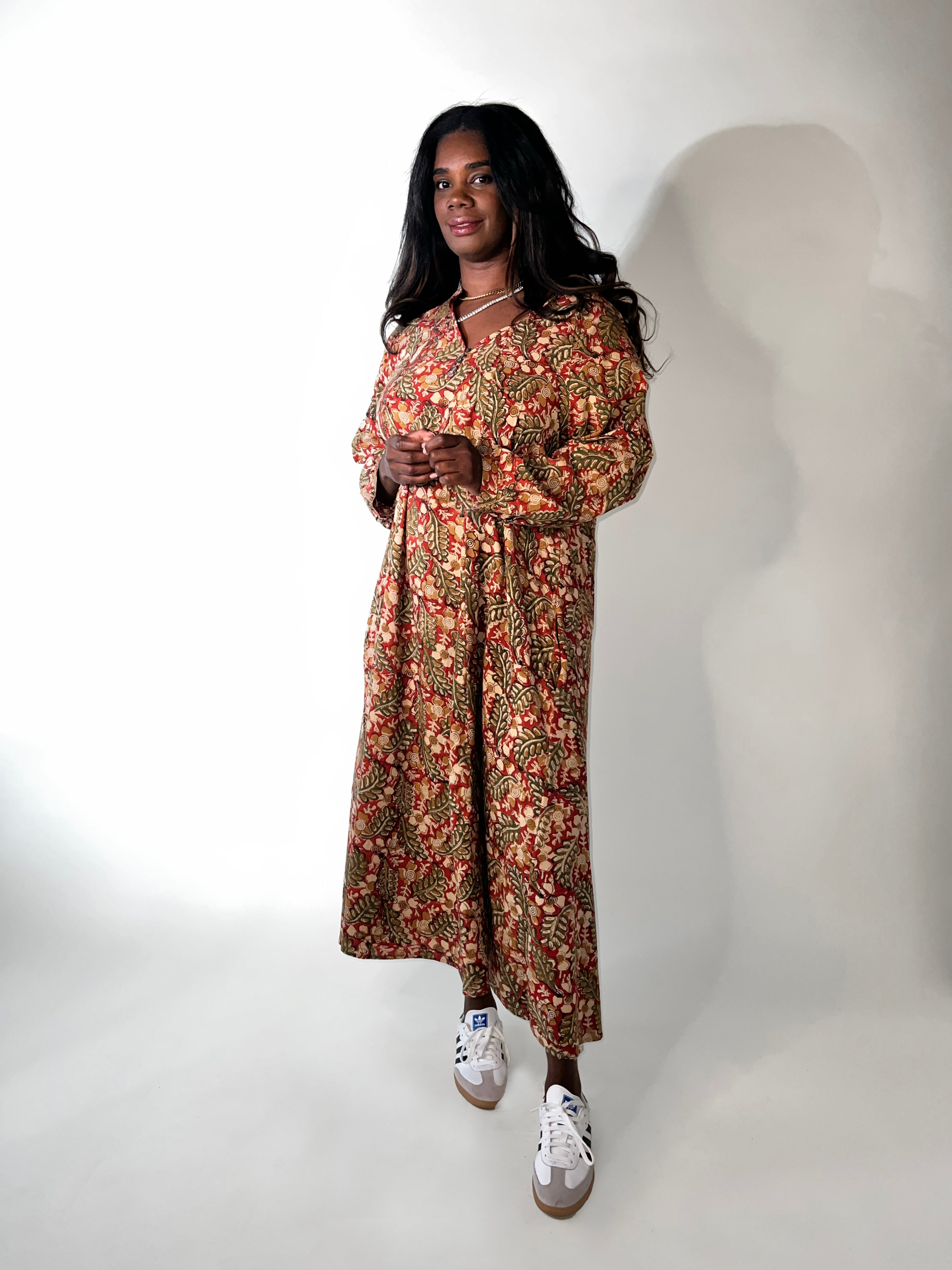 Denni Weekend Dress- Henna Leaf