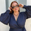 Maxi Wrap Dress - Ink Blue washed finish
