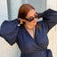Maxi Wrap Dress - Ink Blue washed finish