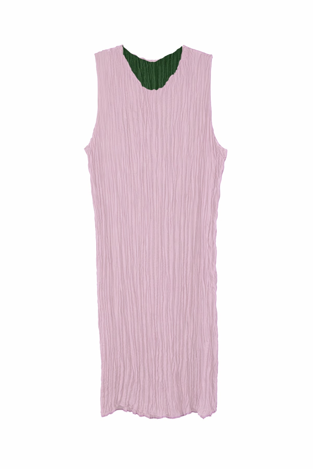 Jaya Pleated Dress- Reversible Pink/ Green – Baacal