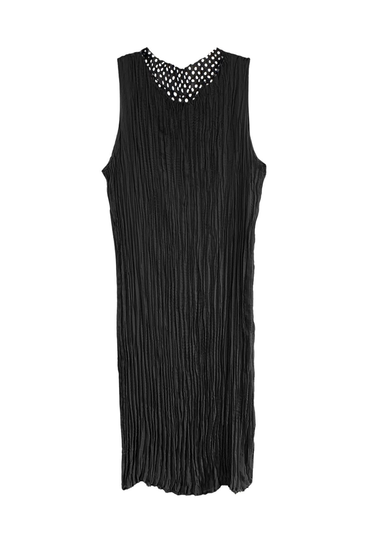 Jaya Pleated Dress- Reversible Polka Dot / Black