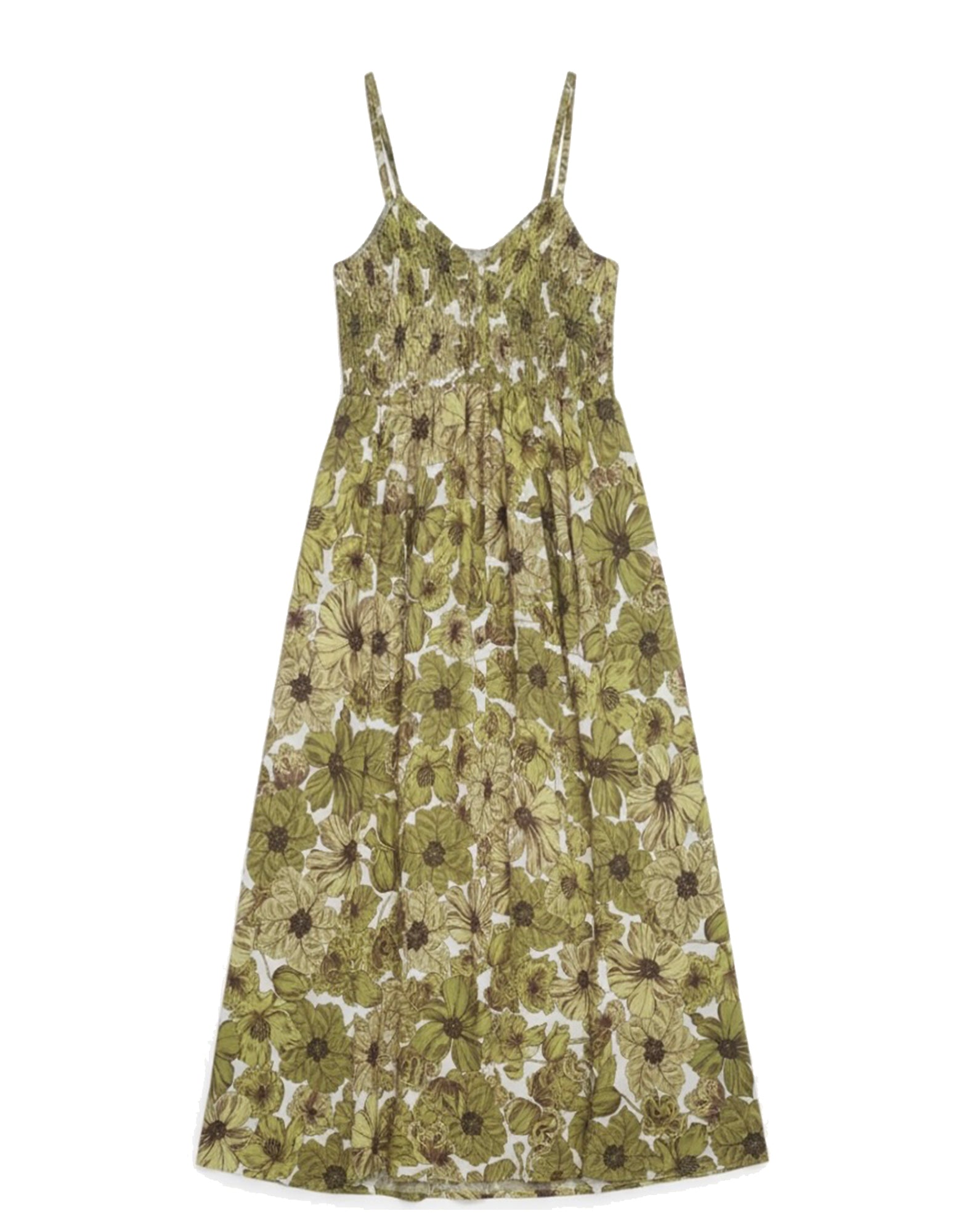 The Joni Sundress- Green Floral  Baacal