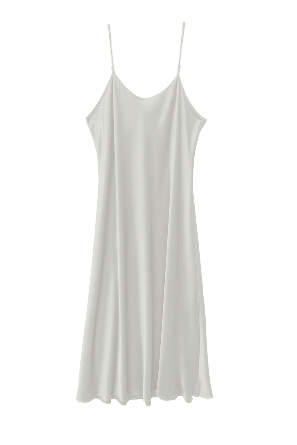 Leah Easy Satin Maxi Slip Dress - Ivory
