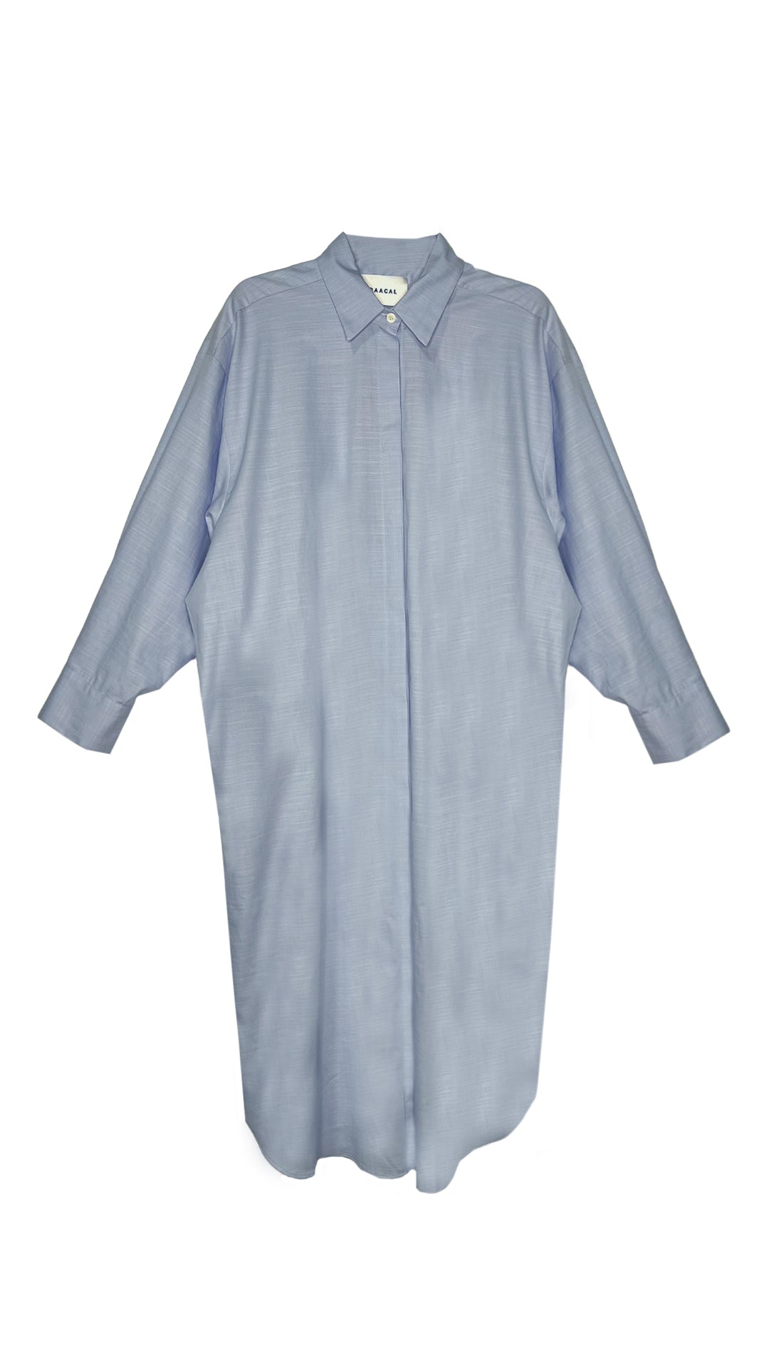 Mia Oversized Shirt Dress- Light Blue Solid