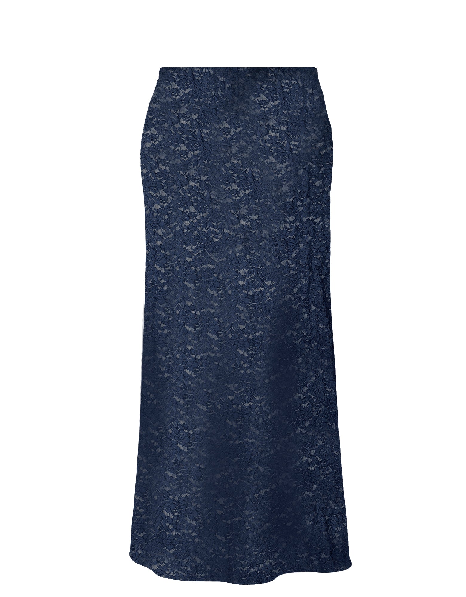 Gianna Stretch Lace Mermaid Maxi Skirt Navy 3