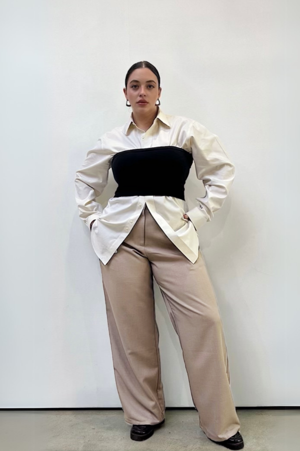 Hepburn Wide Leg Pant - Taupe