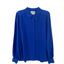 Sigourney Blouse- Blue Silk - Designed to fit the "True Size Majority" 10+