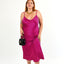 The Cabaret Slip Dress - Pink Punch Matte Satin