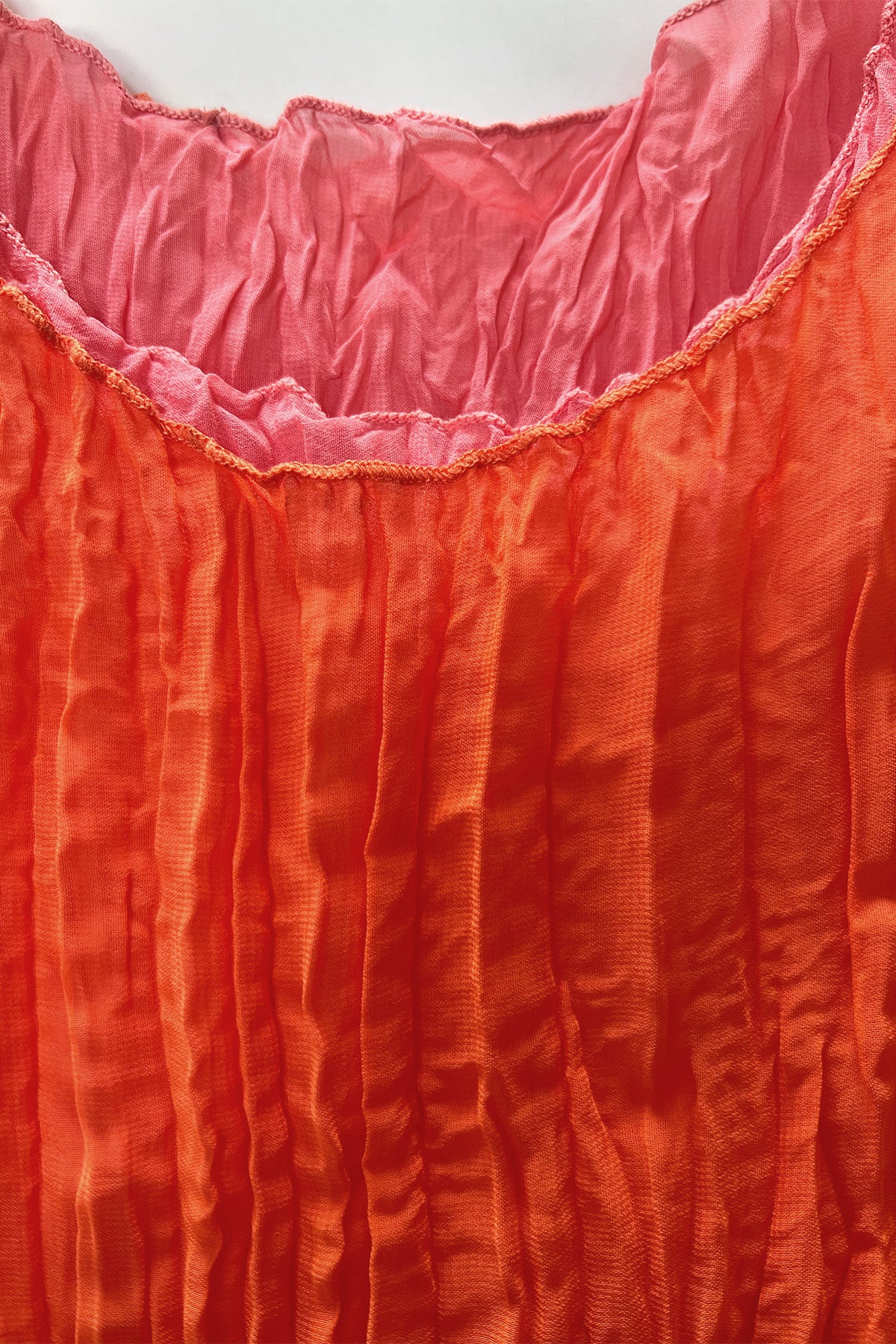 Pleated Maya and Jaya set- Orange